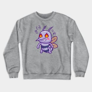 Cute Mosquito Angry Cartoon Crewneck Sweatshirt